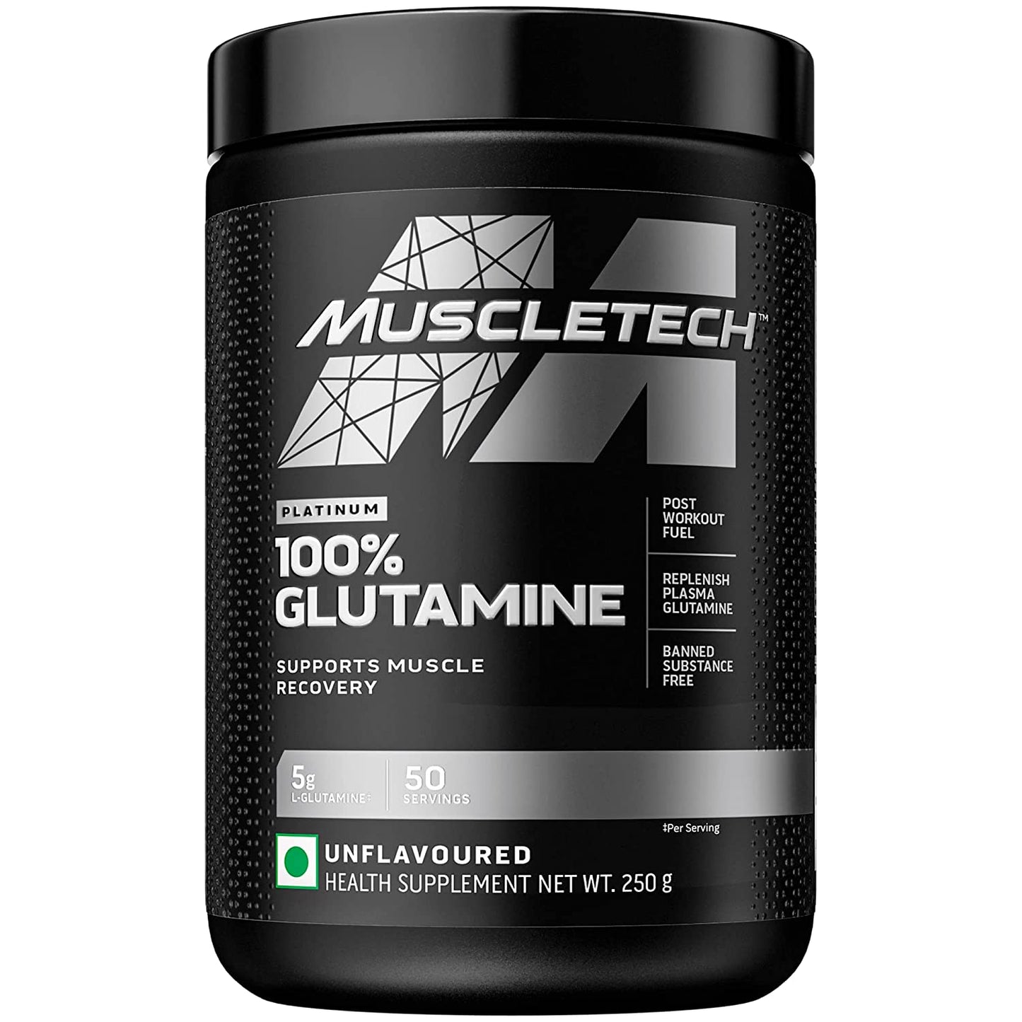 Glutamine Powder | MuscleTech Platinum 100% Glutamine Powder | Post Workout Recovery Drink