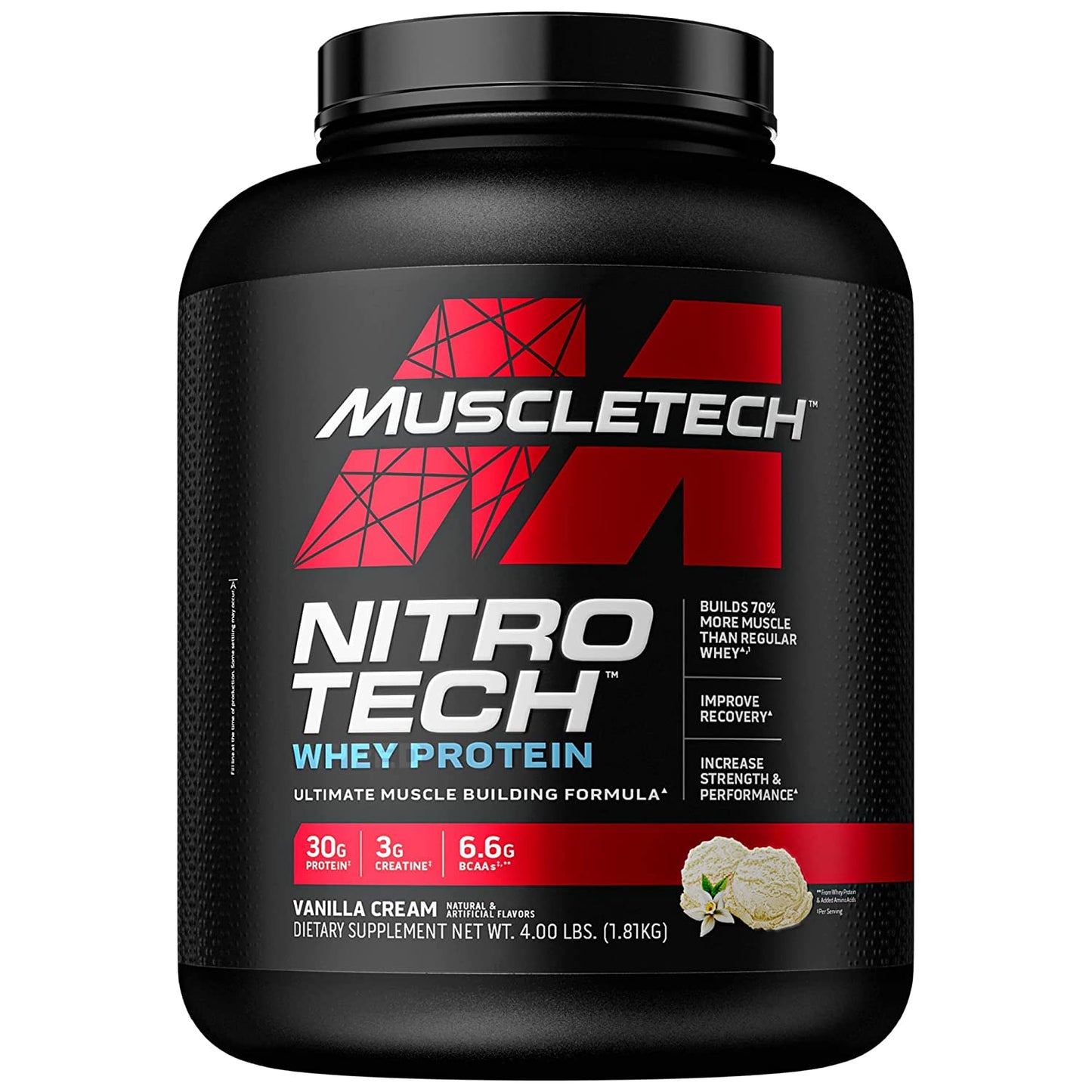 MUSCLETECH NITRO TECH WHEY PROTEIN 4 LBS