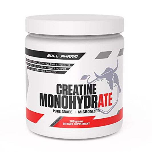 Bull Pharm Micronized Creatine Monohydrate Powder 300gm Unflavored