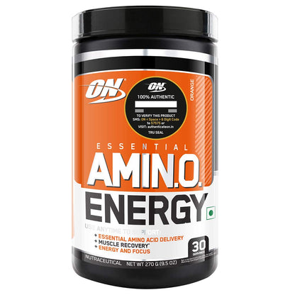 ON (Optimum Nutrition) Essential Amino Energy, 270 g (0.6 lb), 30 Servings, Orange